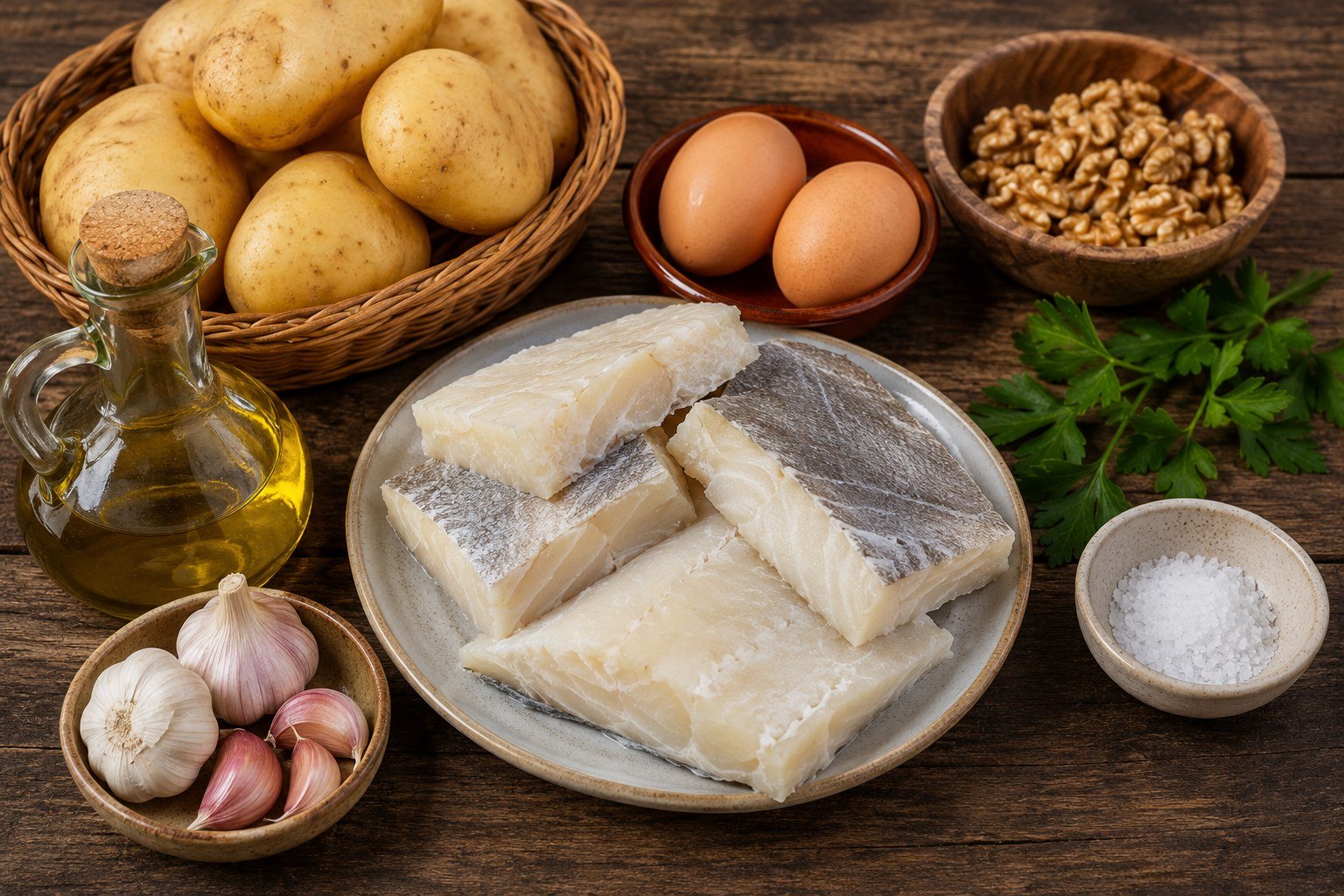 Ingredientes de Ajoarriero manchego