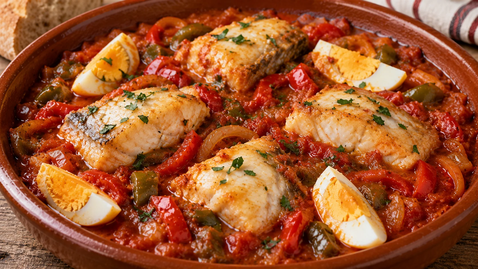 Bacalao a la baturra terminado