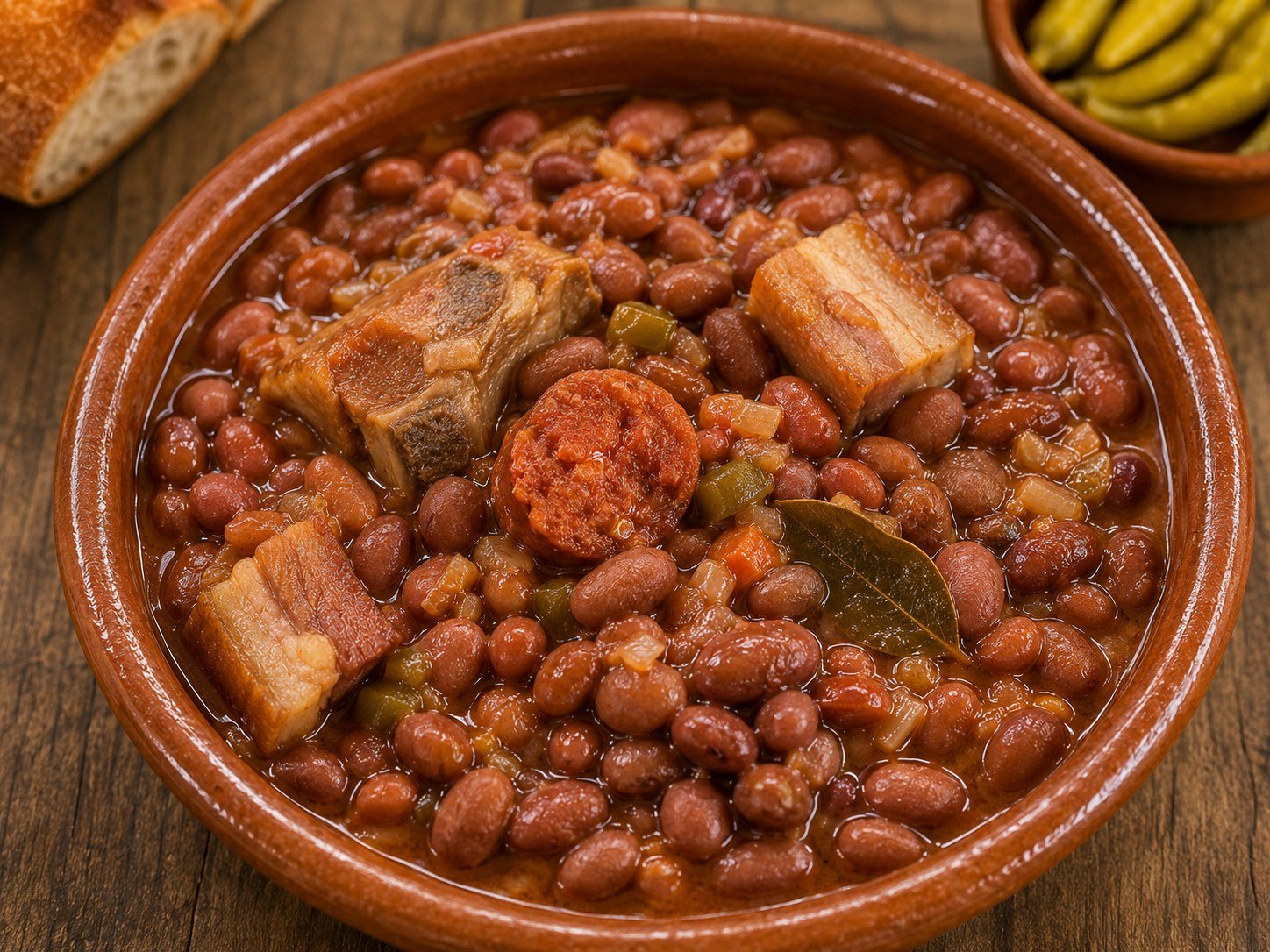 Caparrones a la riojana terminado