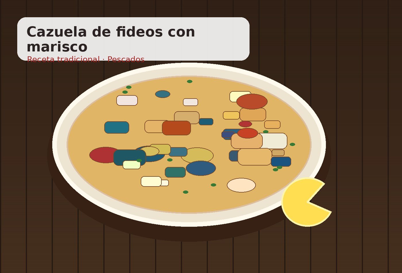 Cazuela de fideos con marisco