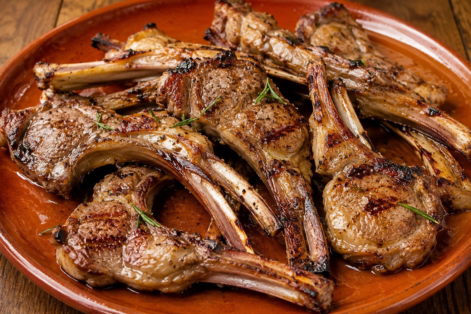 Chuletillas de cordero al sarmiento terminado