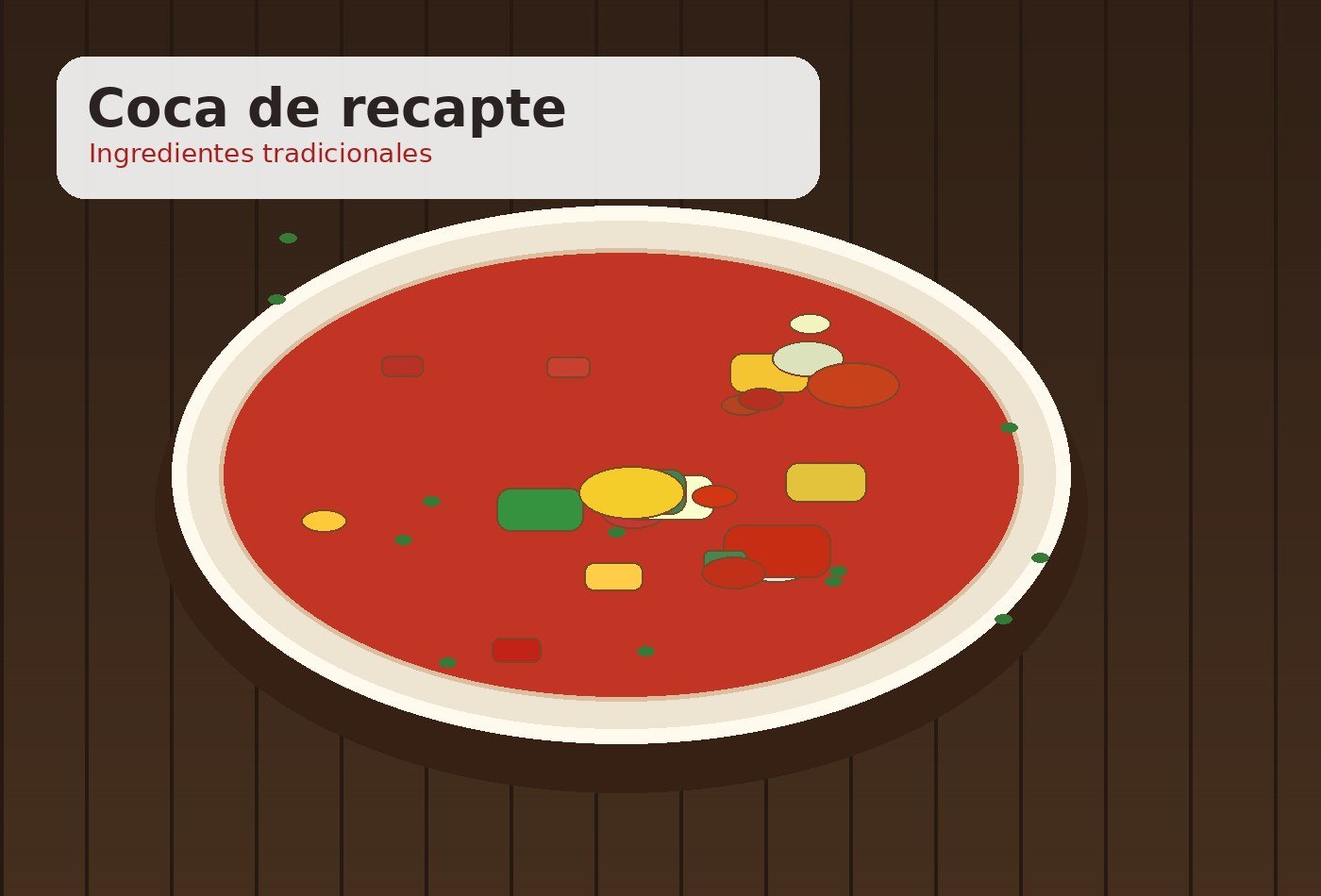 Ingredientes para Coca de recapte