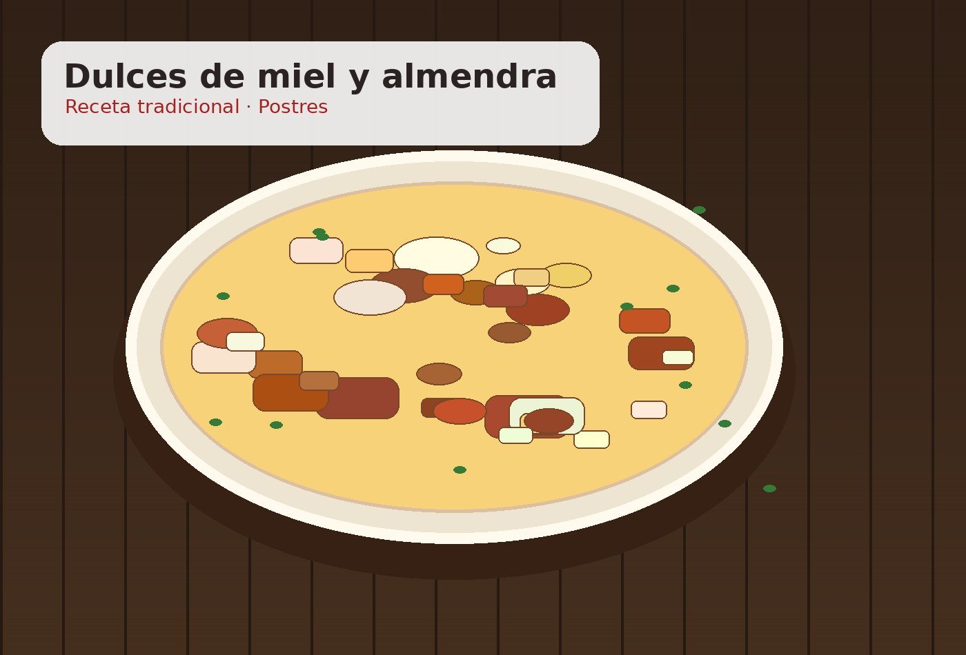 Dulces de miel y almendra
