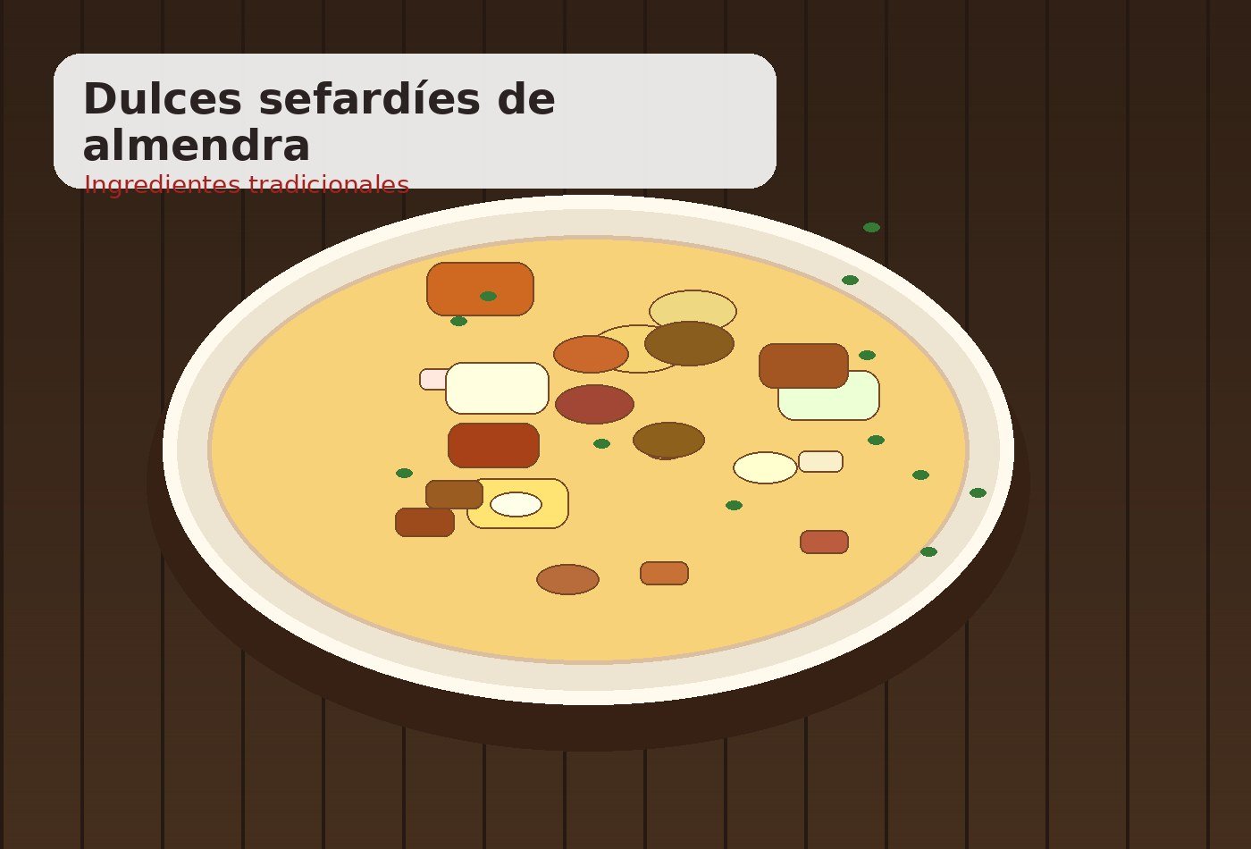 Ingredientes para Dulces sefardíes de almendra