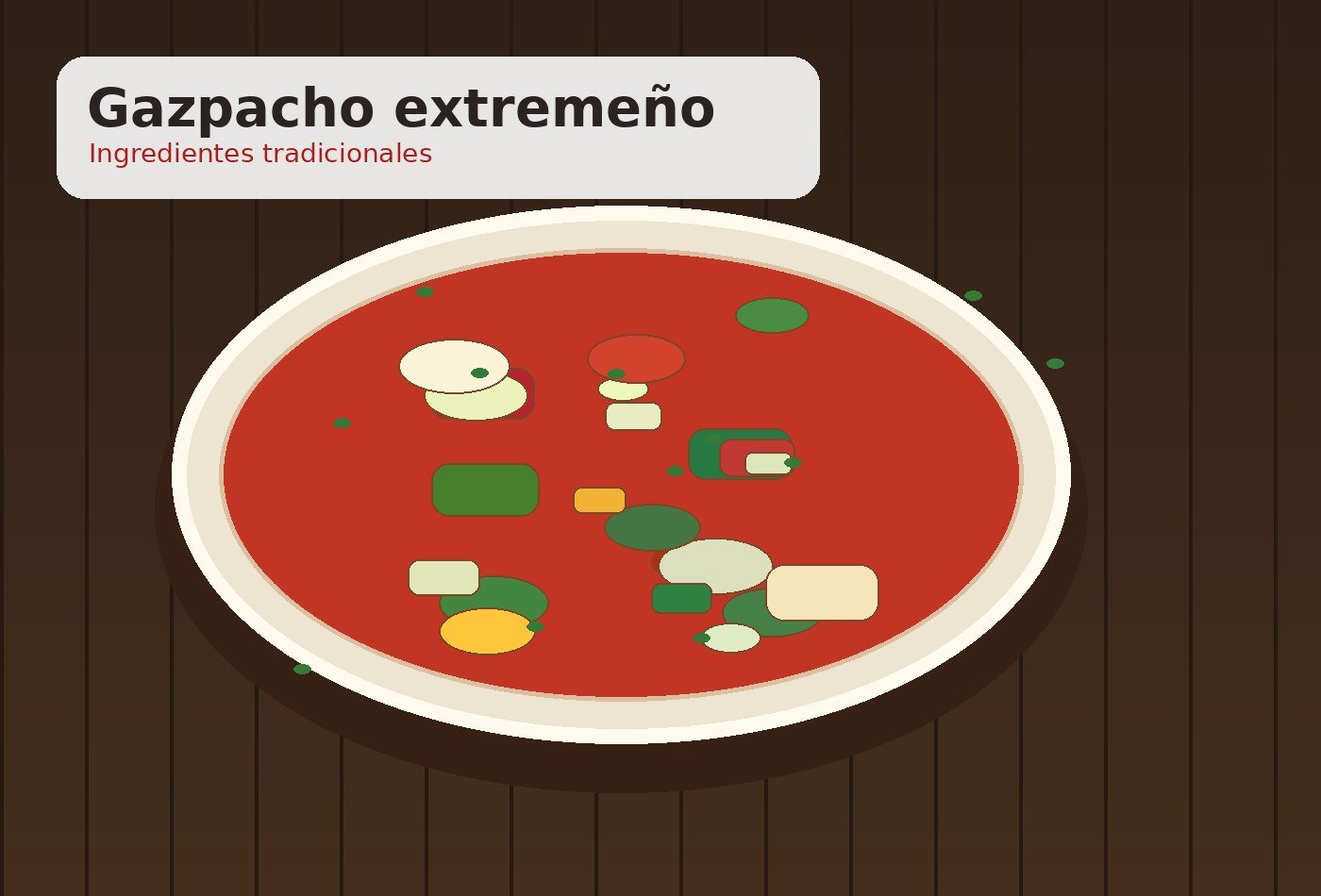Ingredientes para Gazpacho extremeño