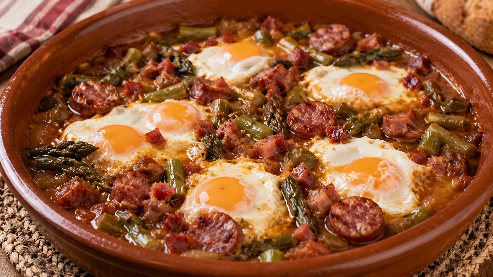 Huevos al salmorrejo terminado