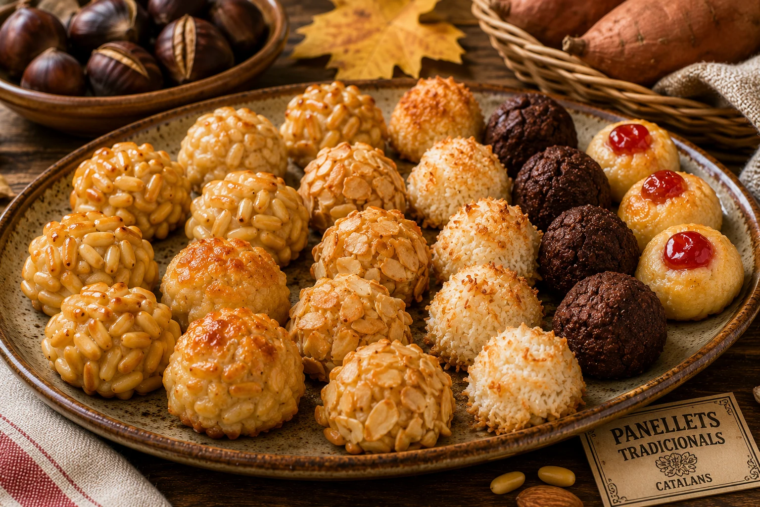Panellets tradicionales terminado