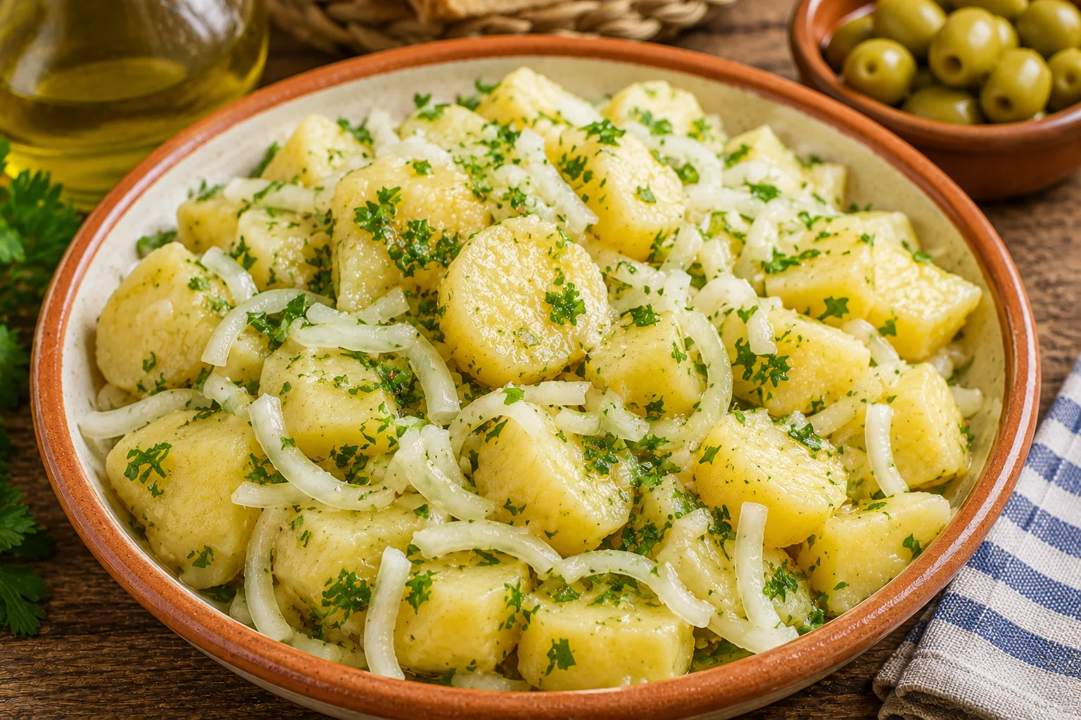 Papas aliñás gaditanas terminado
