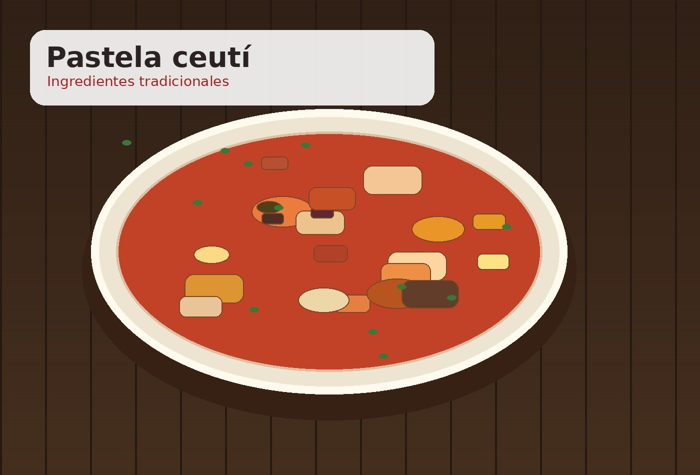 Ingredientes para Pastela ceutí