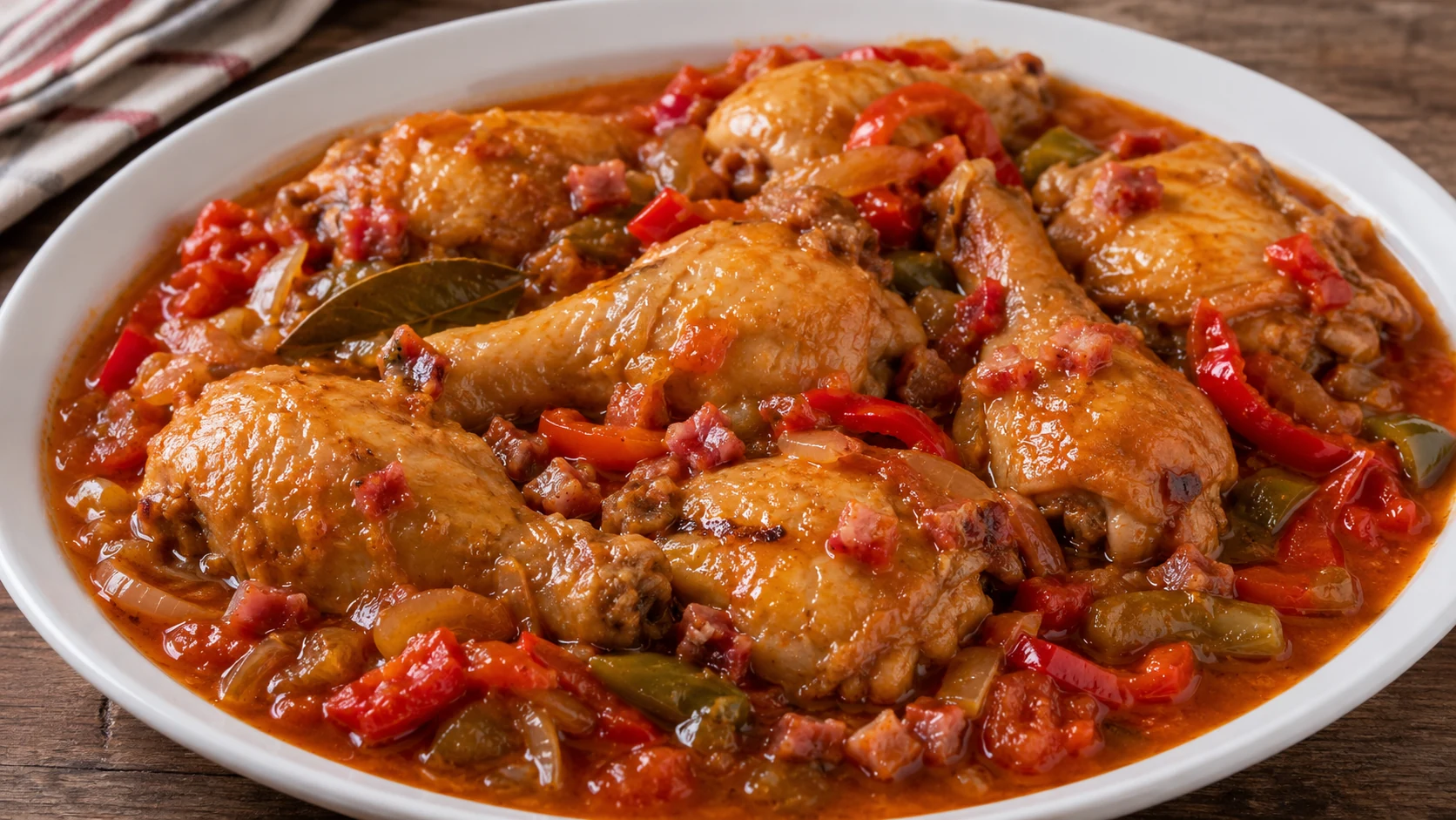 Pollo a la chilindrón aragonés terminado