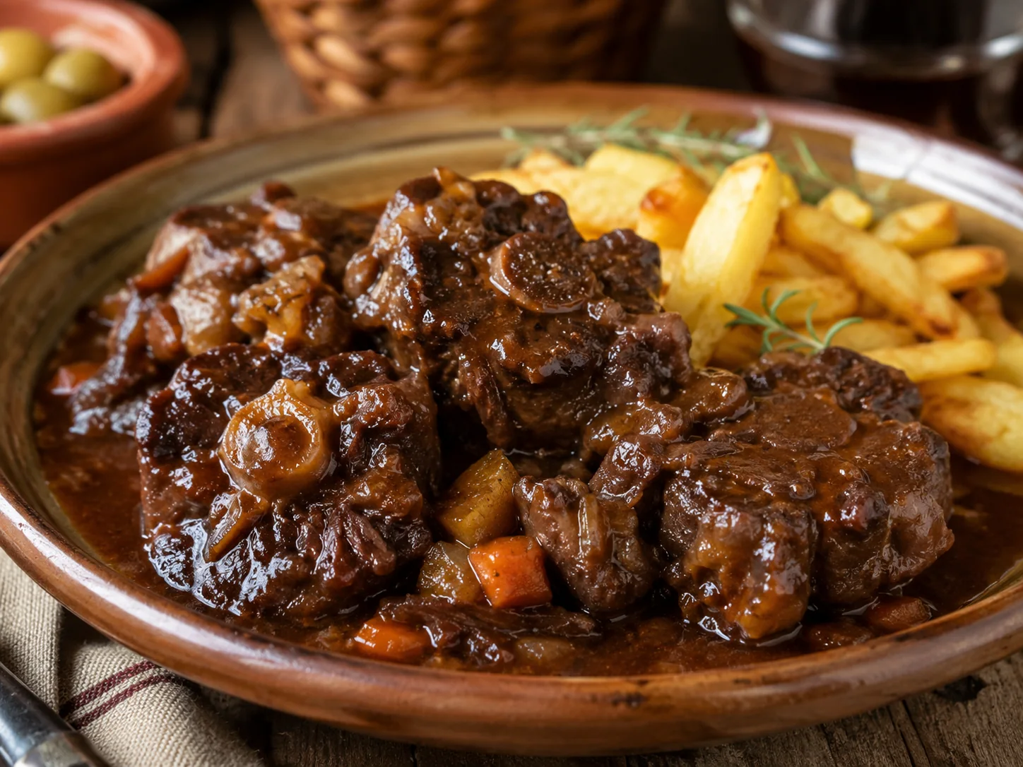 Rabo de toro cordobés en salsa terminado